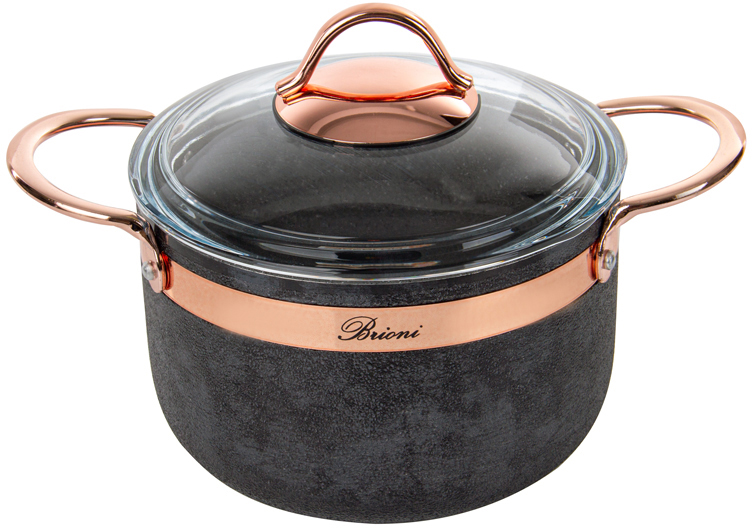 

Кастрюля Brioni Antrasite Copper 18 см 2.5 л (764-004)