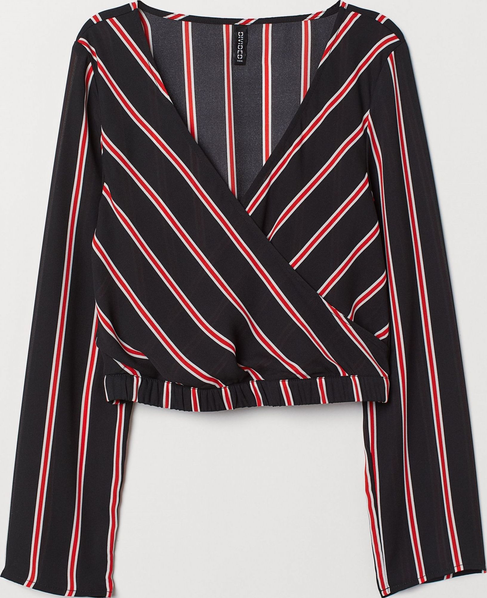 

Блузка H&M 7316619 40 Черная с красным