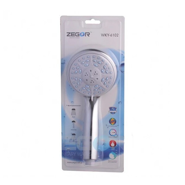 

Душова лійка в блістері Zegor WKY-6102 3-режими
