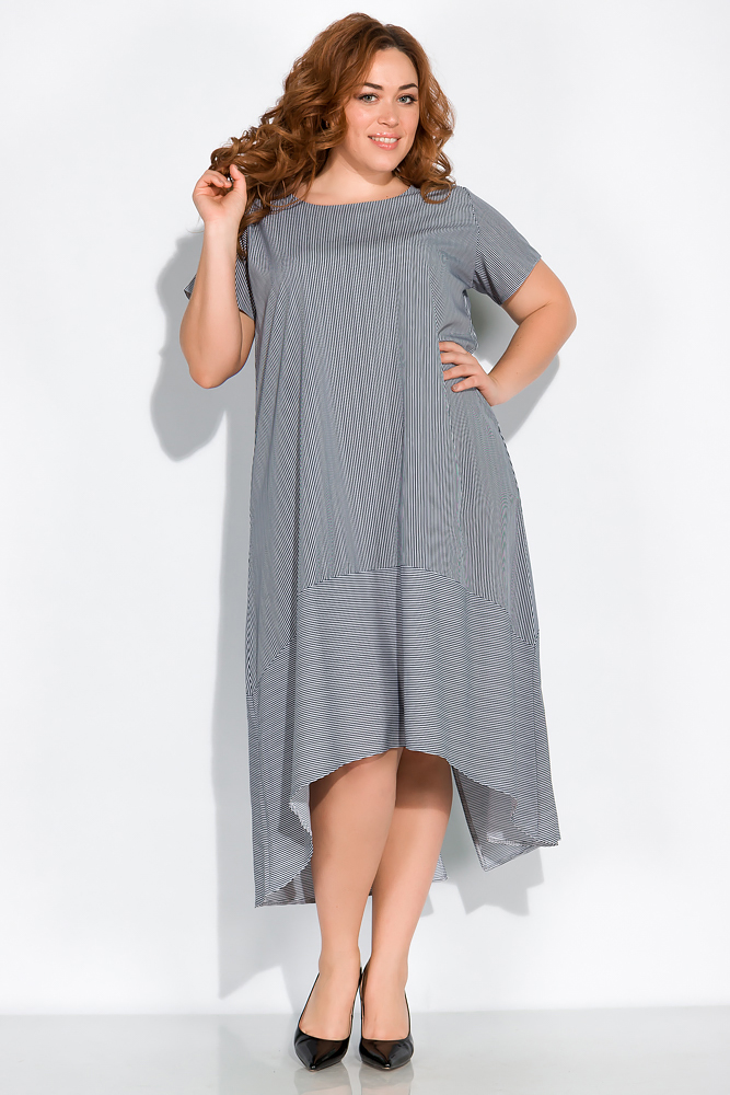 

Платье в полоску Time of Style 120PDS8525 XXL Белый/темно-синий