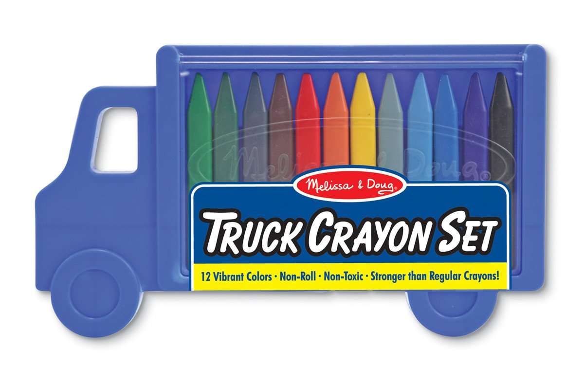 

Набор полимерных мелков Машина 12 шт Truck Crayon Set Melissa & Doug