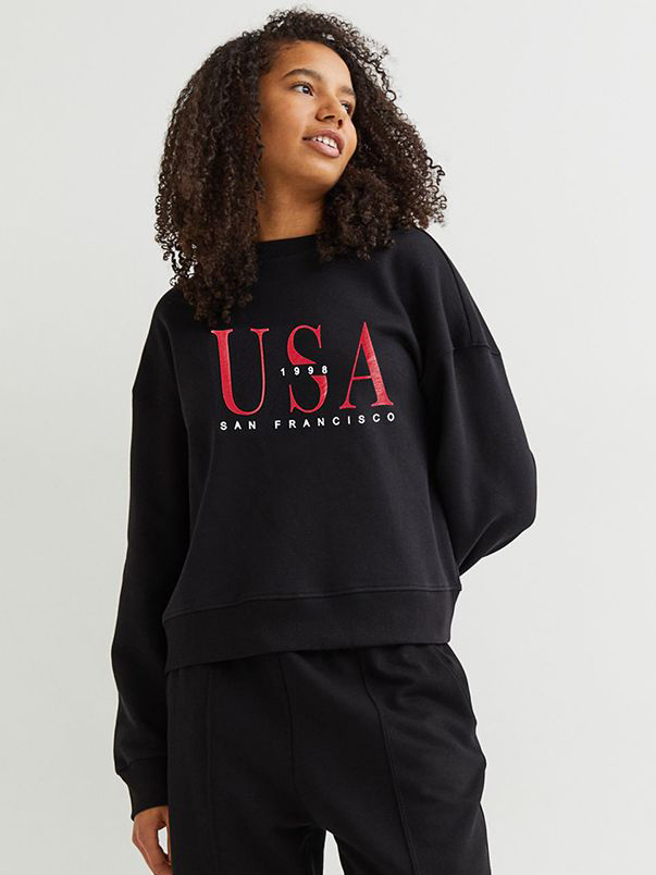 

Свитшот H&M 698328b49  Черный, Свитшот H&M 698328b49 L Черный