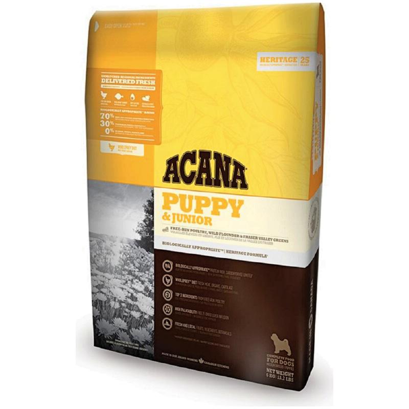 

Сухой корм для щенков и молодых собак средних пород Acana Puppy & Junior 6 кг