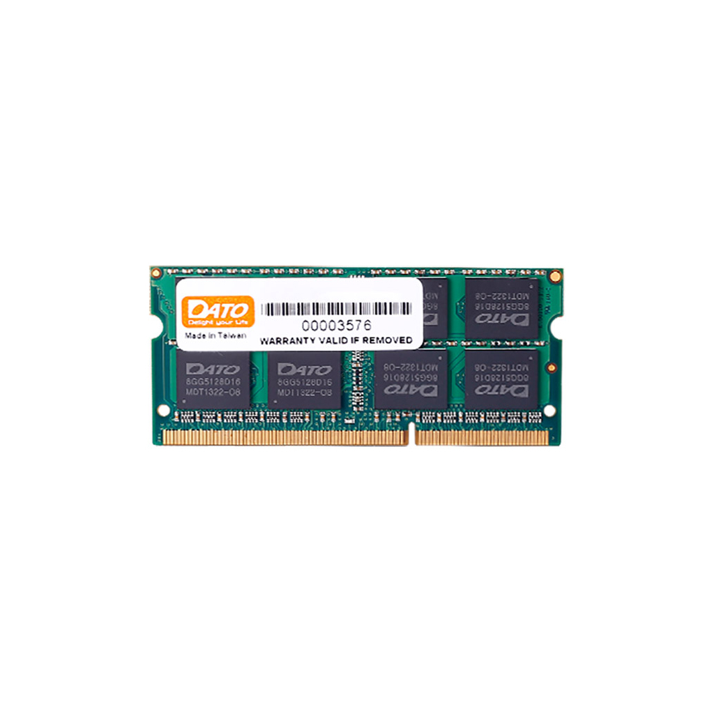 

Память DATO 4 GB SO-DIMM DDR3 1600 MHz (DT4G3DSDLD16)