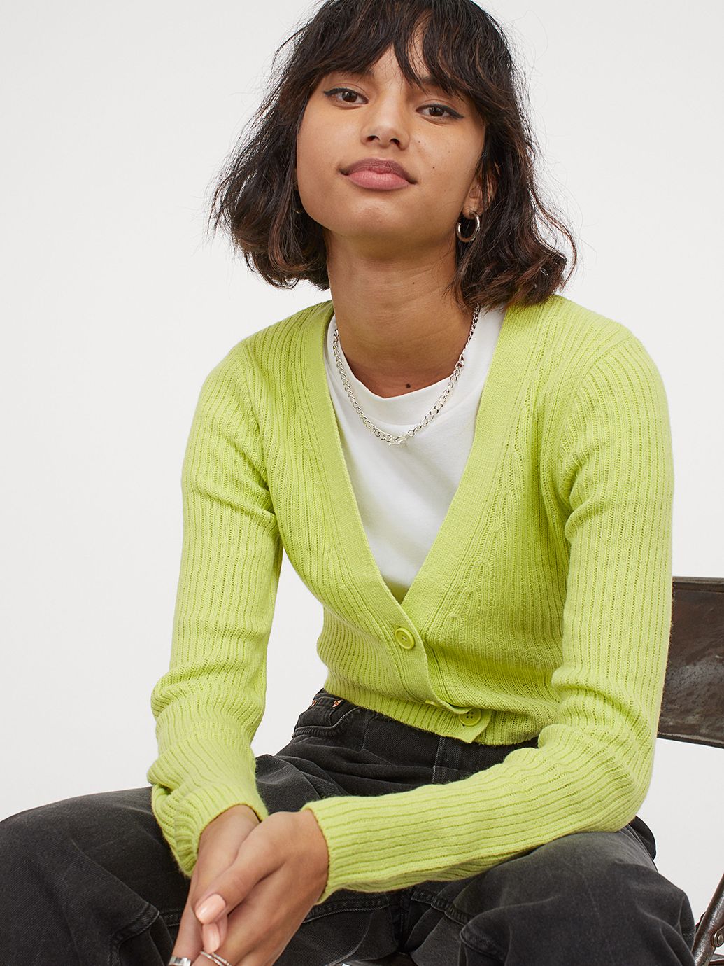 

Кардиган H& 936579b50  Салатовый, Кардиган H&M 936579b50 M Салатовый