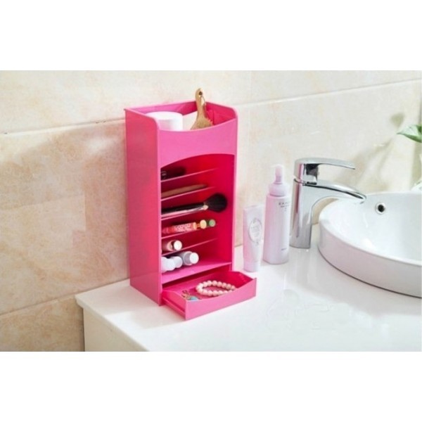 

Органайзер для косметики Cosmake Lipstick & Nail Polish Organizer Розовый