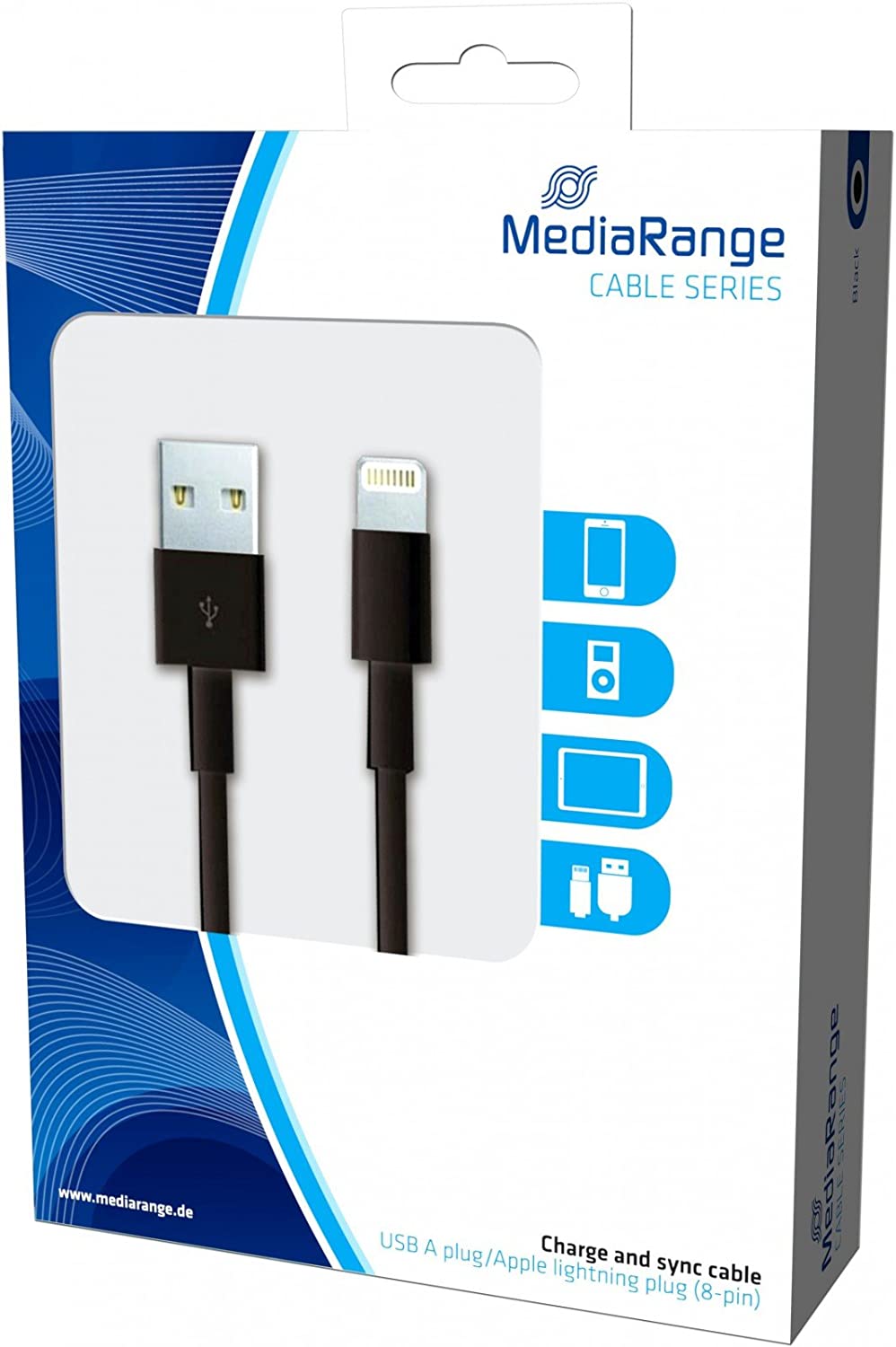 

Кабель MediaRange USB 2.0 to Apple lightning 1 м White