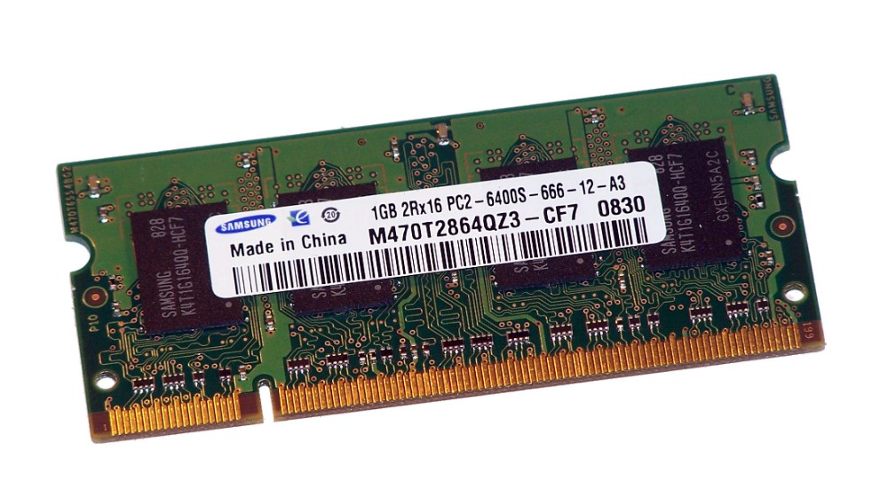 

Оперативная память Samsung SODIMM DDR2-800 1024MB PC-6400 (M470T2864EH3-CF7)