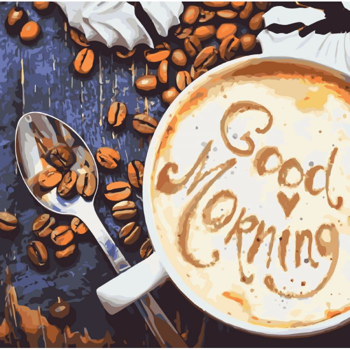 

Картина по номерам. Натюрморт "Good Morning" 40х40см