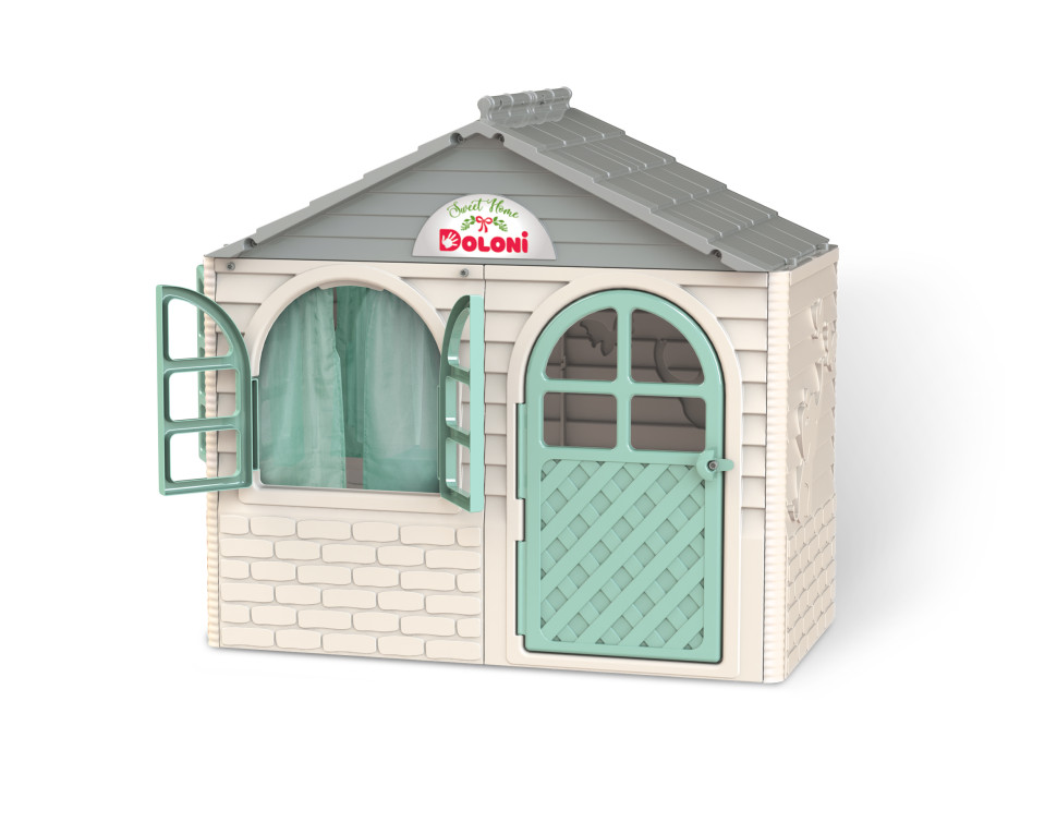 

Игровой Домик со шторками Doloni Toys 02550/15 Бело-Бирюзовый