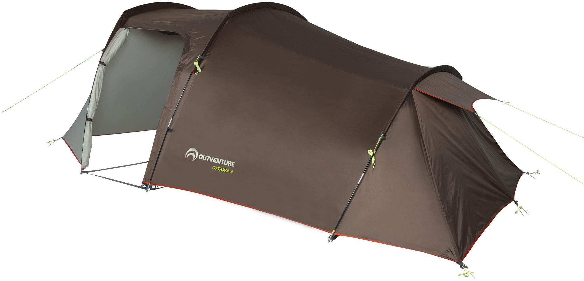 

Палатка четырехместная Водонепроницаемая Тамбур (4,5 м2) Оutventure 5,6 кг (260 х 175 х 150 см) + Сумка