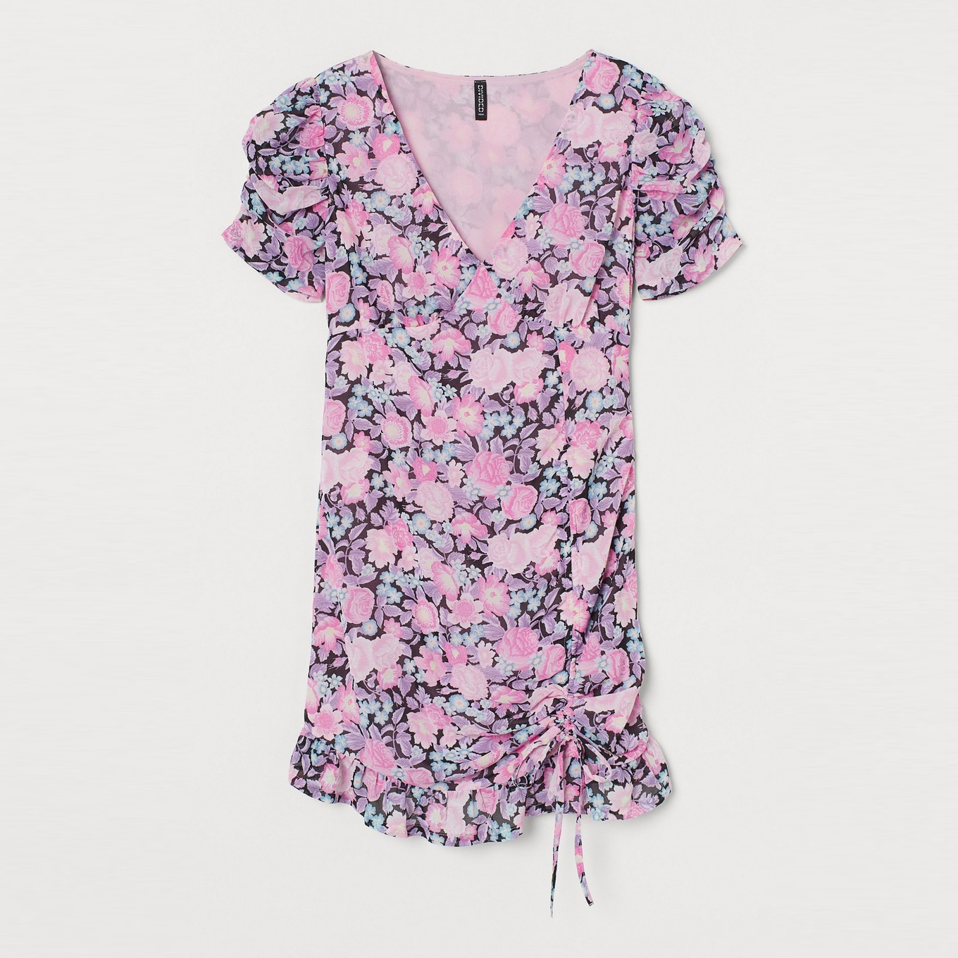 Акція на Сукня-футболка міні літня жіноча H&M 0894651 34 Фіолетова від Rozetka