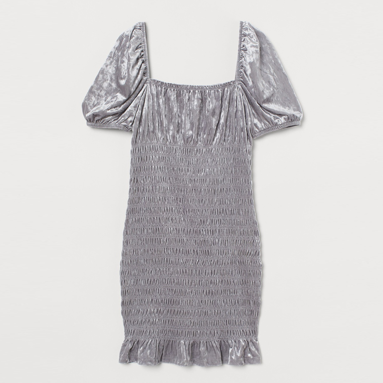 Акция на Сукня-футболка міні літня жіноча H&M 0934246 XS Срібна от Rozetka