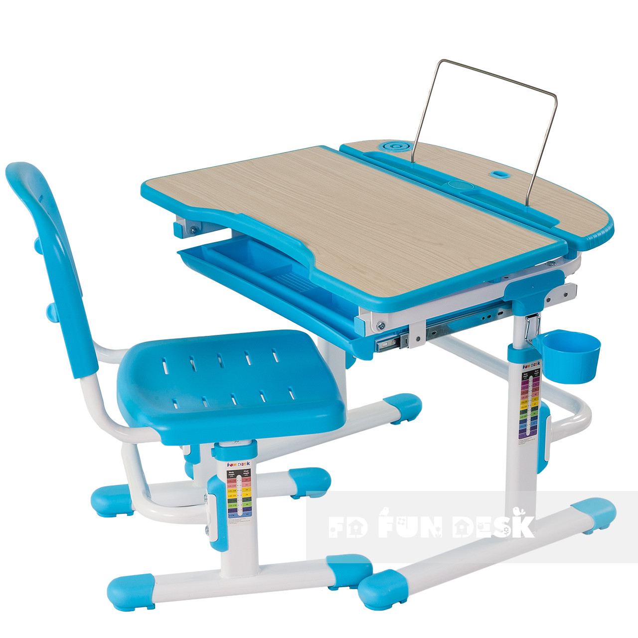 

Парта для школьника для дома FunDesk Sorriso Blue