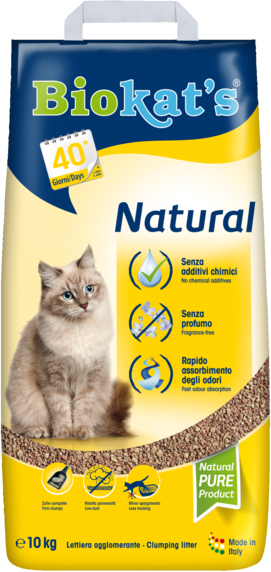 Акція на Наполнитель для кошачьего туалета Biokat's Natural New Бентонитовый комкующий 10 кг (4002064617275) від Rozetka UA