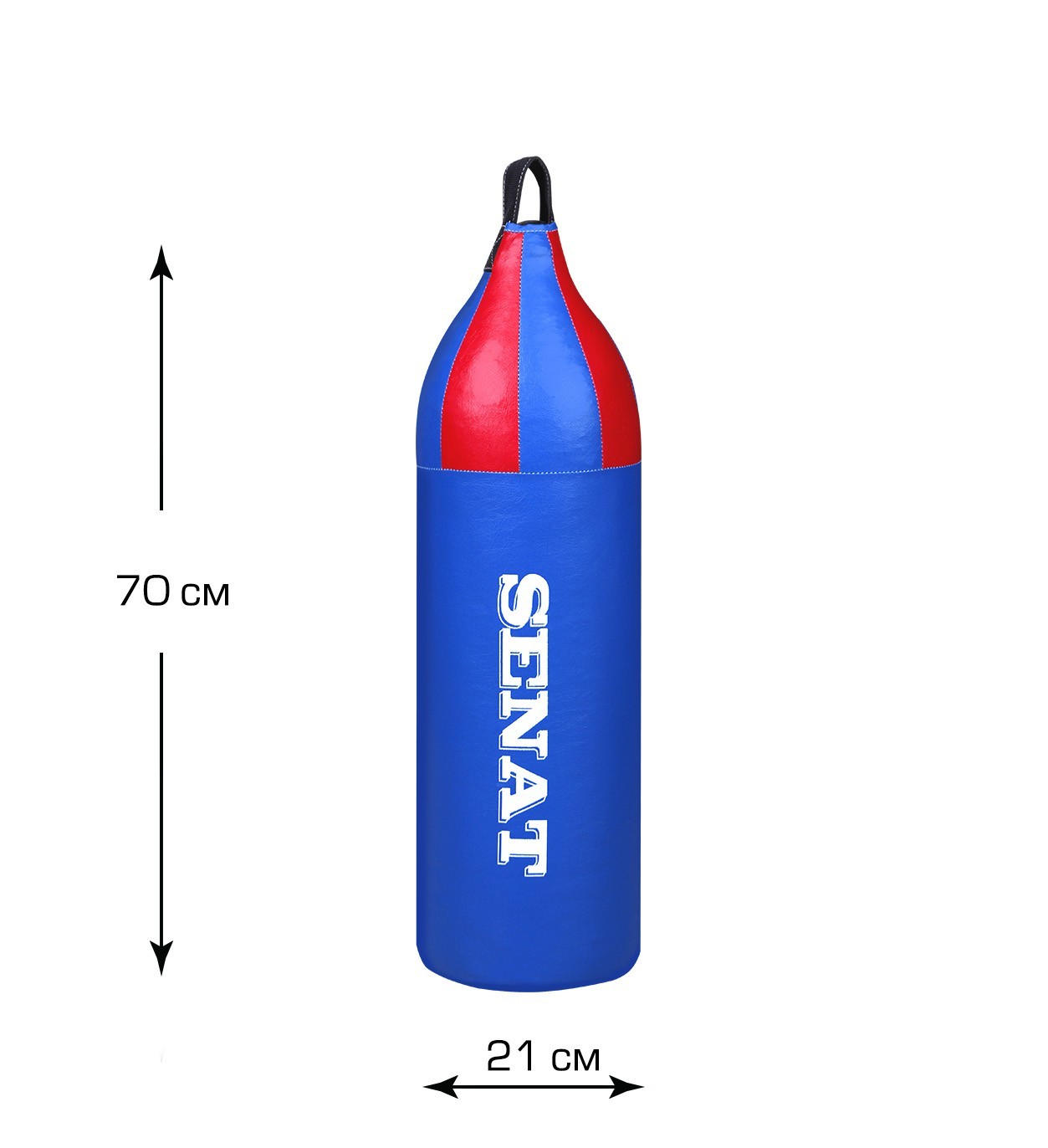 

Мешок боксерский Senat шлемовидный 70 x 21 см ПВХ Blue (1215-bl)