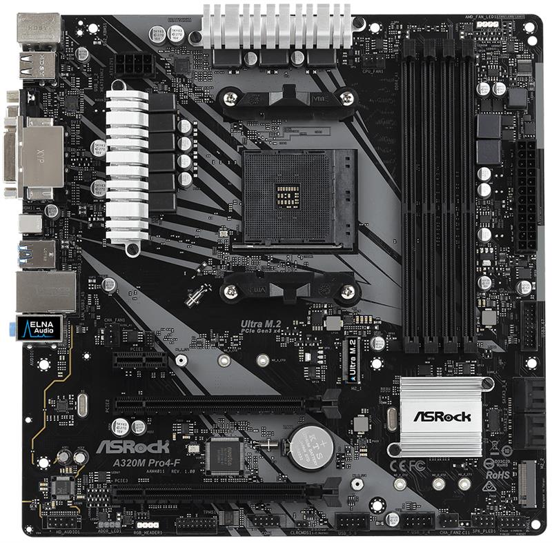 

Материнская плата ASRock A320M Pro4-F Socket AM4