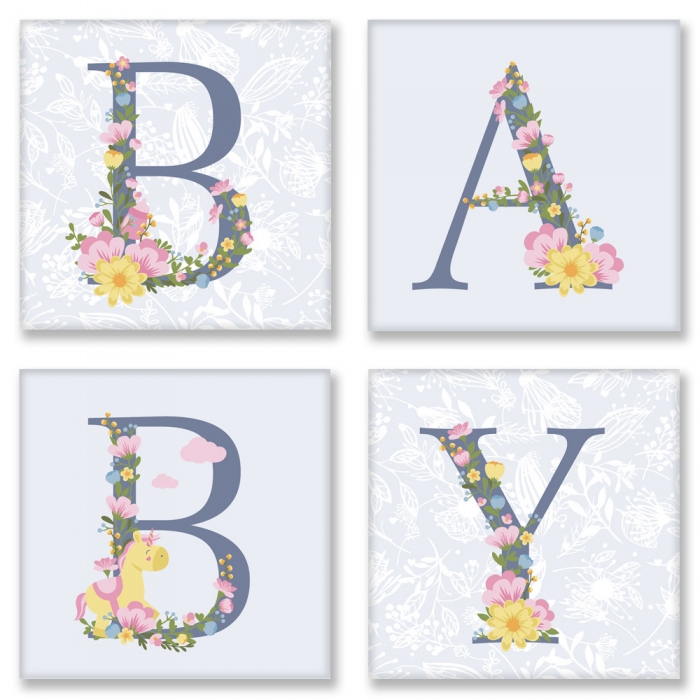 

Картина по номерам BABY, прованс полиптих 18х18х4шт. (СН107) (0079-2162)