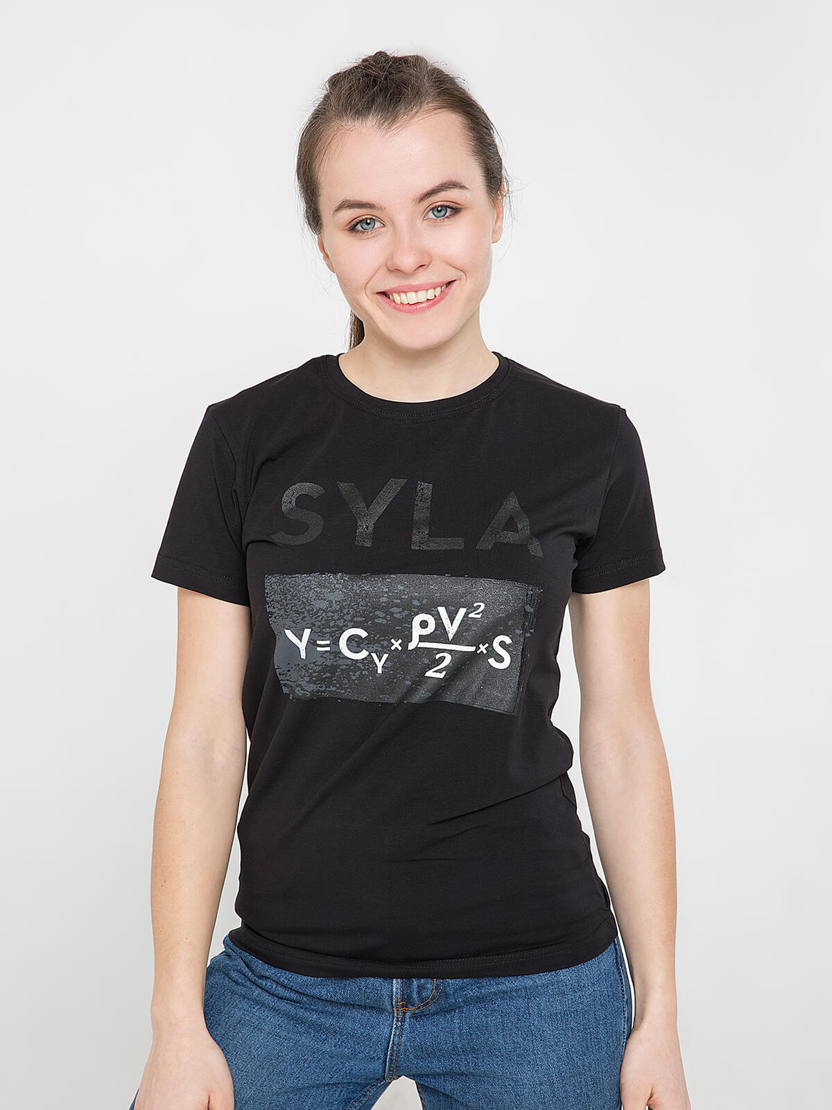 

жіноча футболка - SYLA - чорний, XXL