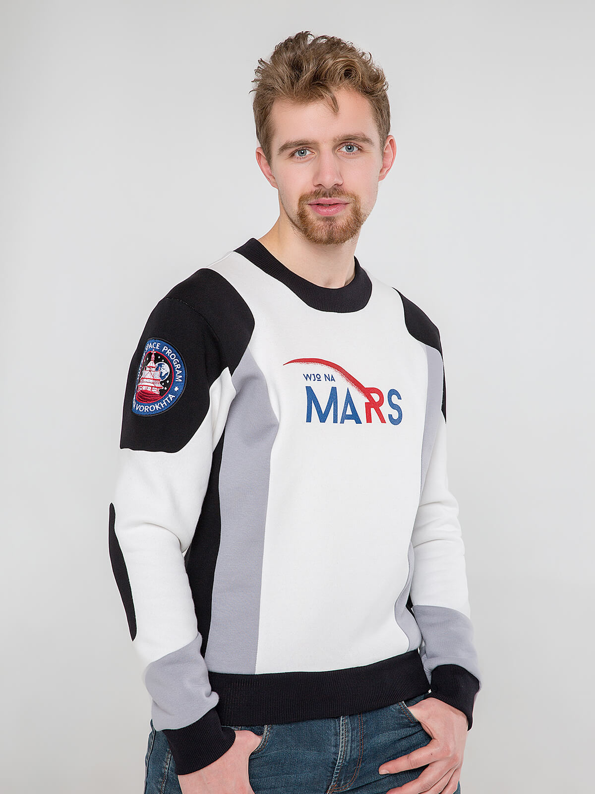 

чоловічий світшот - MOLFAR-X - білий, L