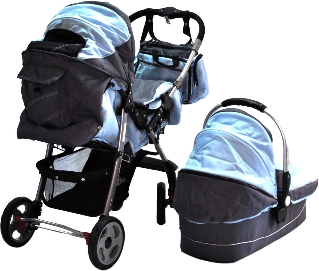 

Универсальная коляска 2 в 1 NeoBaby 702/4 Сине-голубая (00702/4-С)
