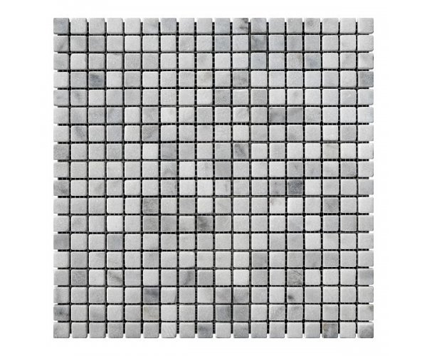 

Мозаичная плитка мрамор Grey Mix (15x15x6 мм) Стареная/Валтованная