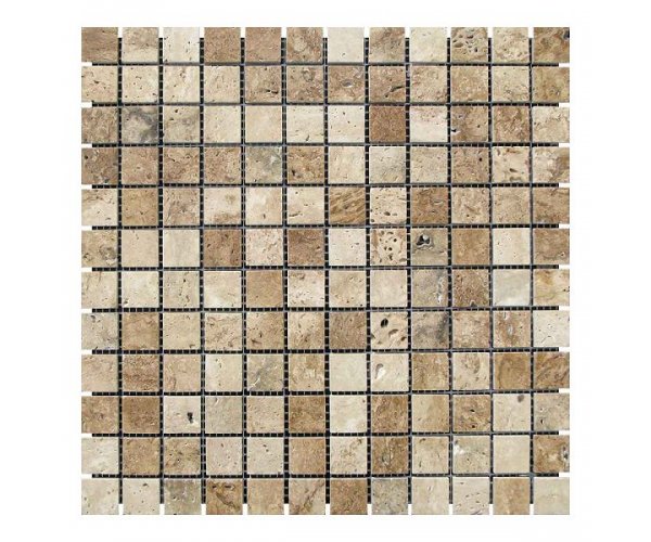 

Мозаичная плитка Травертин Travertine Classic (23х23x6 мм) Полированная