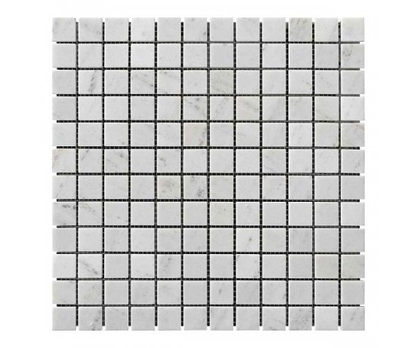 

Мозаичная плитка мрамор White BI (23х23x6 мм) Полированная