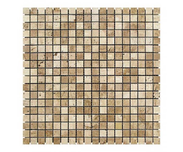 

Мозаичная плитка Травертин Travertine Classic (15x15x6 мм) Полированная