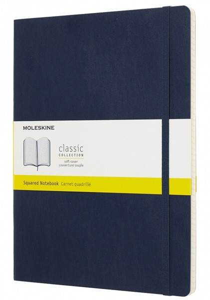 

Блокнот Moleskine Classic великий 19 x 25 см у клітинку сапфір м'який