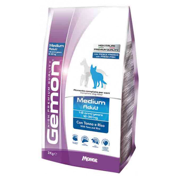 

Корм для собак средних пород Gemon DOG Medium Adult с тунцом 15 кг