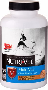 

Жевательные таблетки Мультивитамин для собак Nutri-Vet Multi-Vite 120 табл