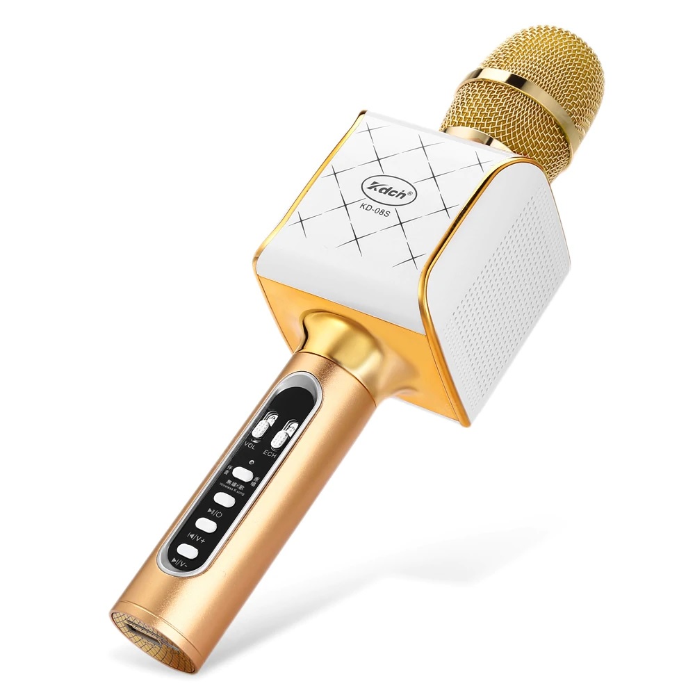 

Беспроводной караоке Bluetooth микрофон KDCH KD-08S золотой