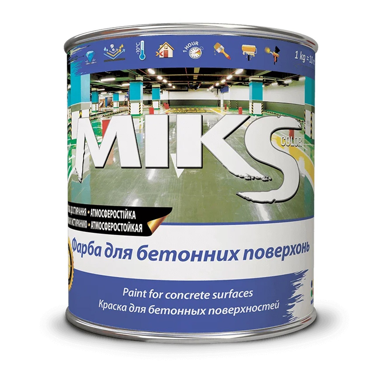 Краска для бетонных поверхностей Белая 3 кг Miks color – низкие цены .
