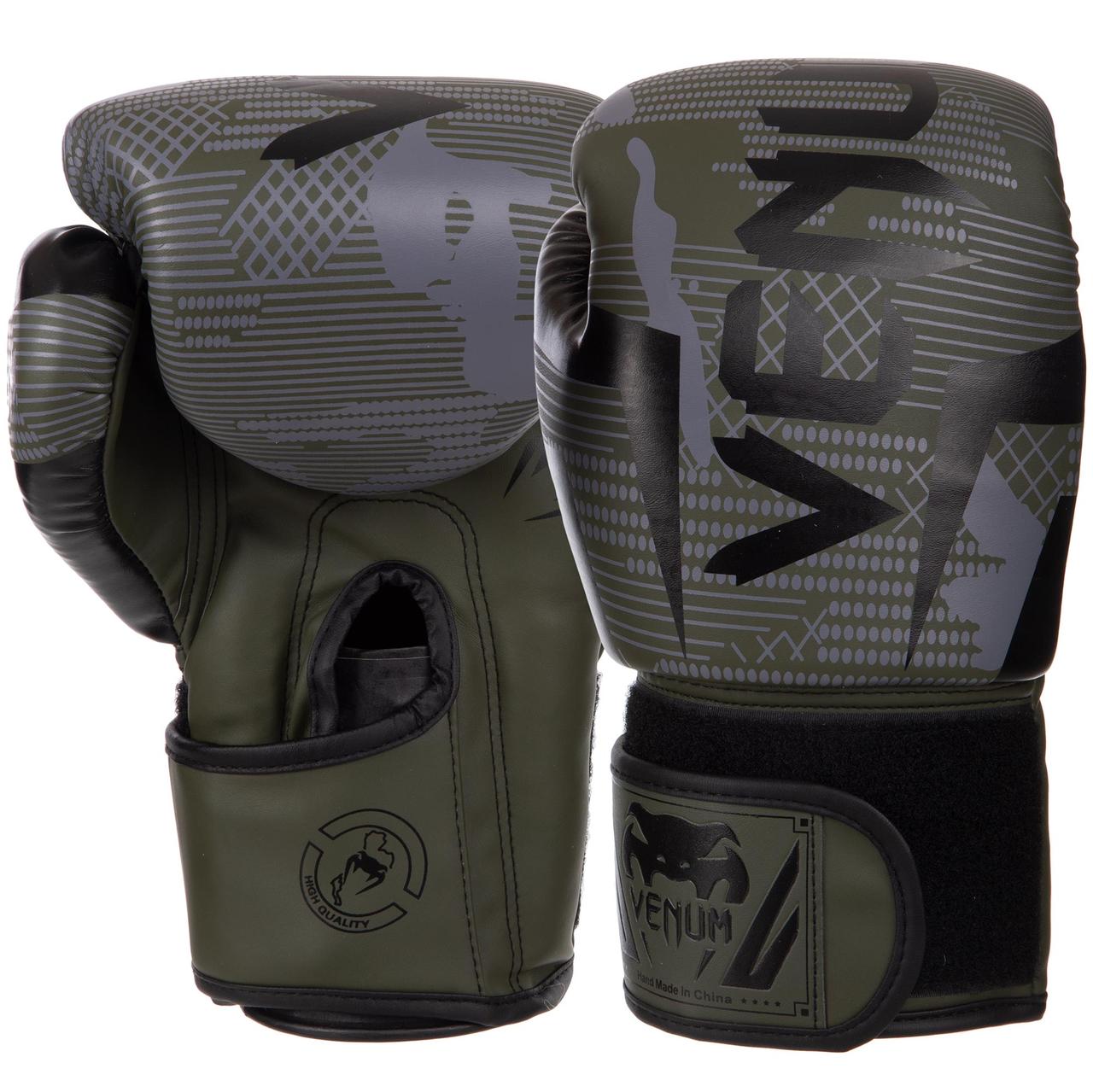 Перчатки для бокса и единоборств VENUM PU 2533 Dark Green-Black 6 унций .