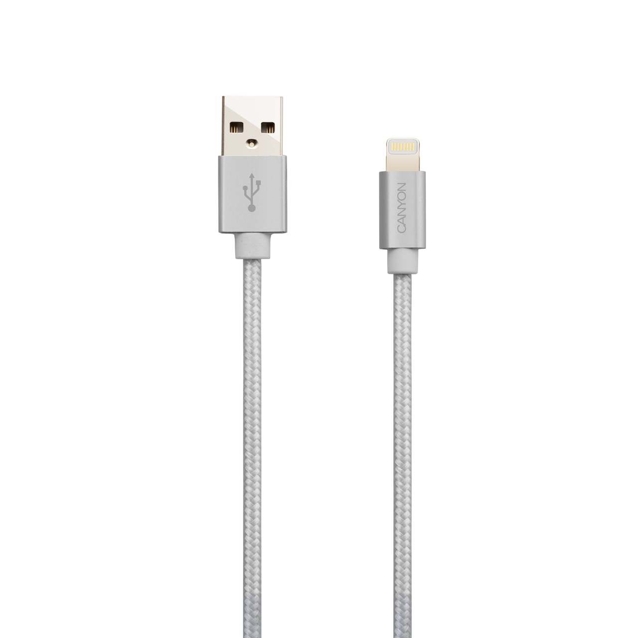 

Кабель USB-Lightning Canyon в оплетке 1m White (CNS-MFIC3PW)