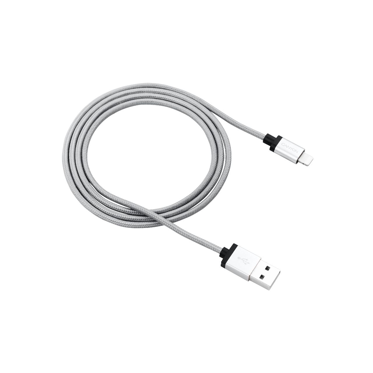 

Кабель USB-Lightning Canyon 1m Dark/Grey (CNS-MFIC3DG)