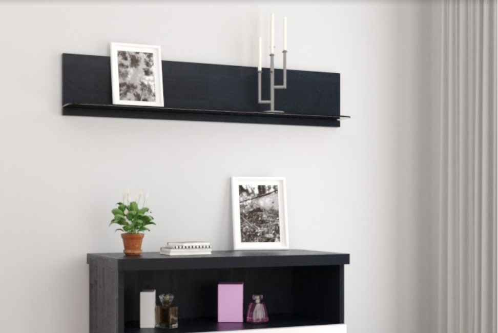 

Полка навесная из натурального дерева сосна в гостиную/спальню Регина Венге Арбор Древ