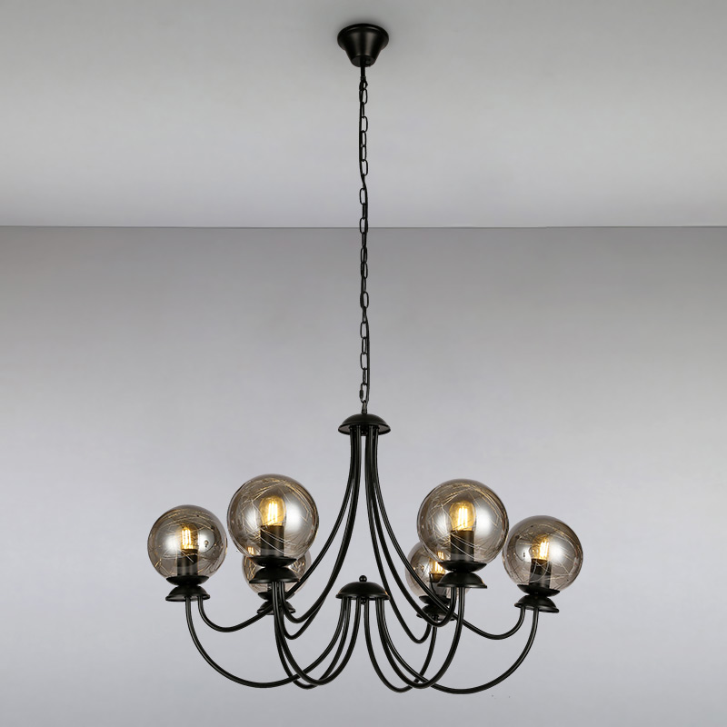 

Люстра подвесная Light House LS-15060-6 BK+BK черная