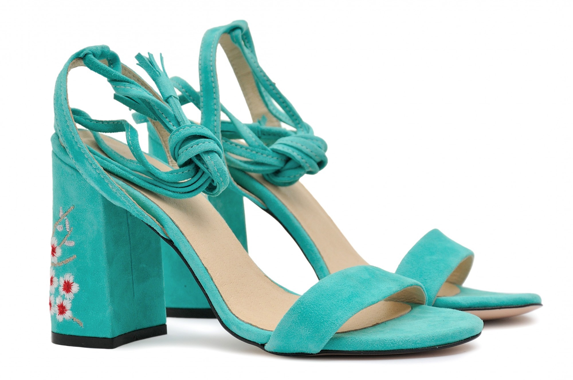 

Босоножки женские на шнуровке Shoozi bench 39 бирюзовые