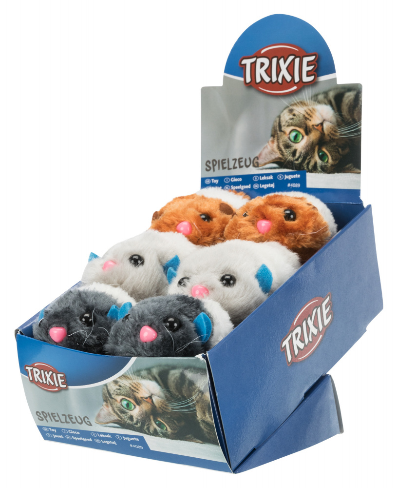 

Игрушка для кошек Trixie Плюшевые звери заводные 8см 12шт (TX-4089)