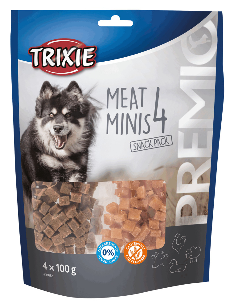 

Лакомство для собак PREMIO 4 Meat Minis Trixie курица, утка, говядина и баранина 100гр (TX-31852)