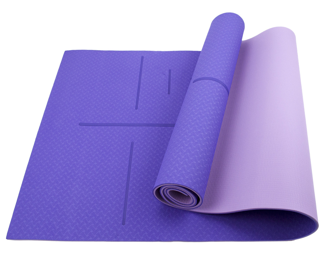 Коврик (мат) для йоги и фитнеса Sportcraft TPE 6 мм ES0026 Purple/Pink .