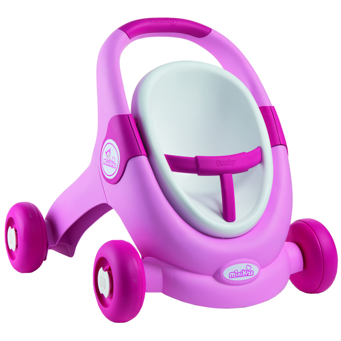 

Коляска Smoby Миникисс 3в1 для прогулок 12+ м Розовая (210205) (3032162102053)