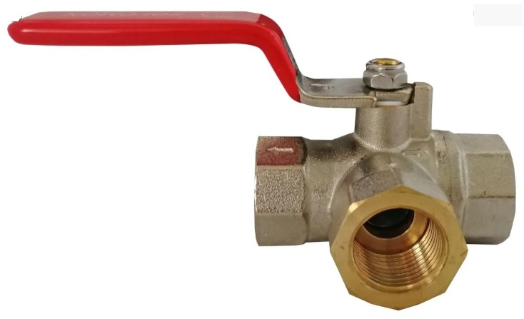 

Кран шаровый трехходовой 1/2" Т-образный Solomon PN30