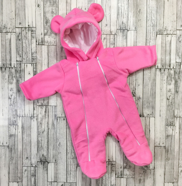 

Демисезонный флисовый комбинезончик Top Hit "Мишка" розовый (рост 56-62) (e1123)