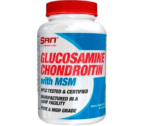 

Препарат для восстановления суставов и связок SAN Glucosamine Chondroitin with MSM (90 таблеток) (334213)