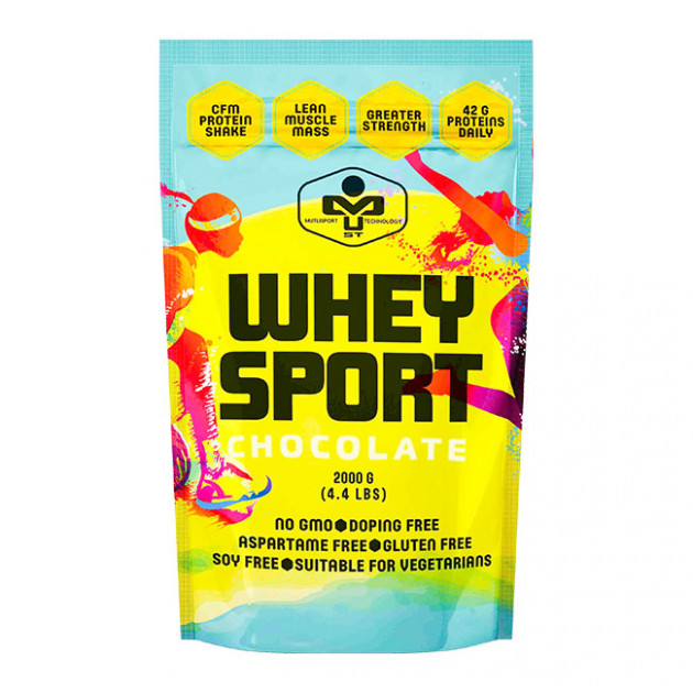 

Протеин MUST Whey Sport 2000 грамм Шоколад (334900-1)