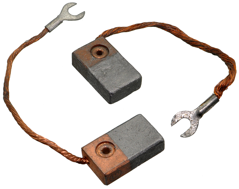Щетки меднографитовые VJ Parts 10х19х32 (2 шт) выход сверху клема, арт ...