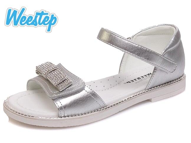 

Босоножки для девочки WeeStep 525951076S серебро р. 35-22.7 см